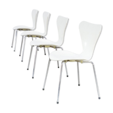 Lot de 4 chaises papillon Arne Jacobsen pour le set Fritz Hanzen