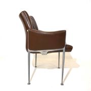 Röder Söhne Set of 3 leather office/dining room chairs by Miller Borgsen