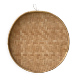 Large rice plate made of wicker, originating from Cambodia, 66cm.