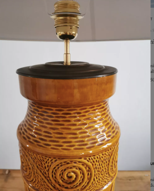 Ceramic lamp Scheurich circa 50s