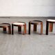 Set of 4 nesting tables by Gianfranco Frattini.
