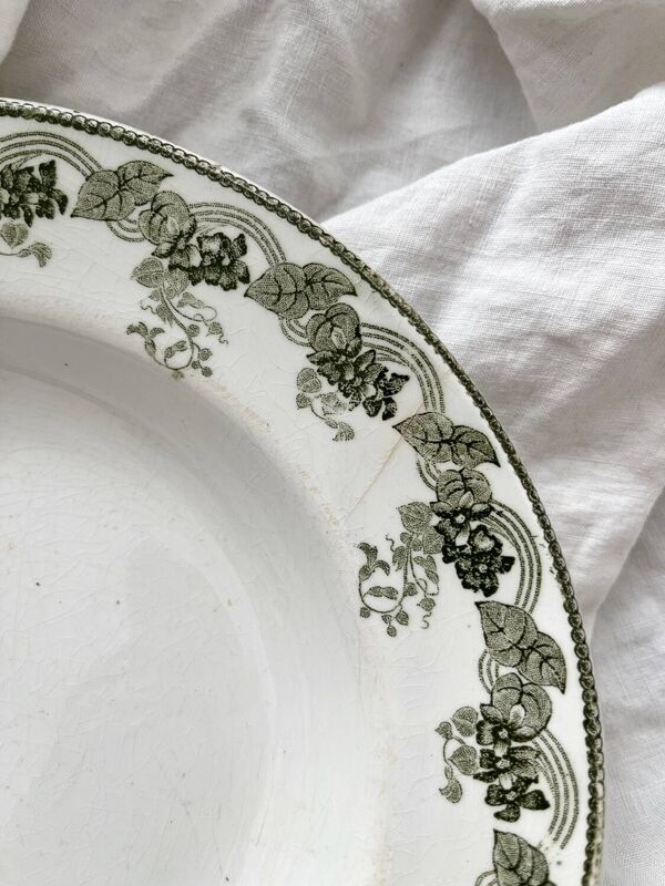 6 assiettes creuses terre de fer « Violetta » Moulin des Loups Hamage