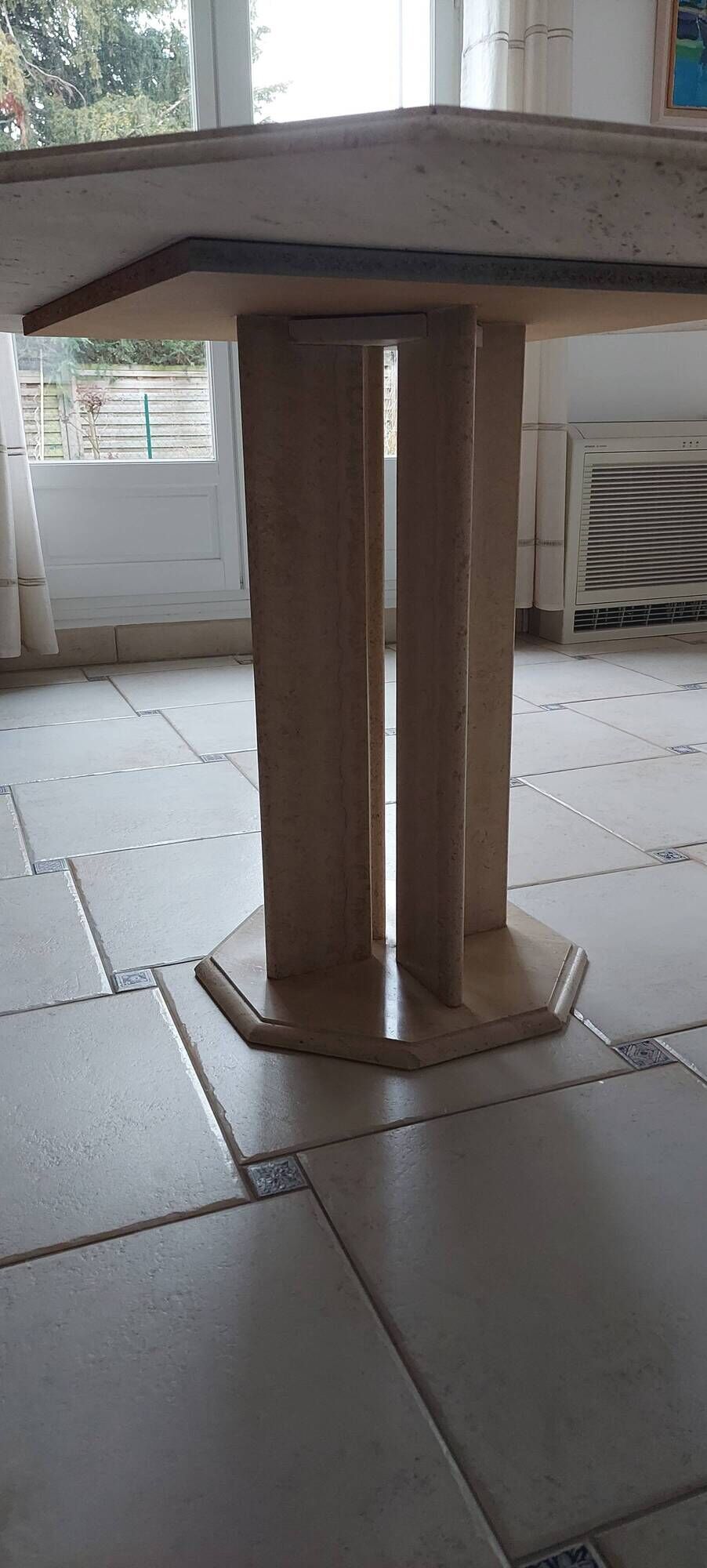 Travertine table