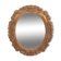 Oval mirror in gilded and carved wood. Vintage mirror. Wall mirror.