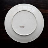 Onnaing ironstone dessert plate "Fleurs Jetées" brown