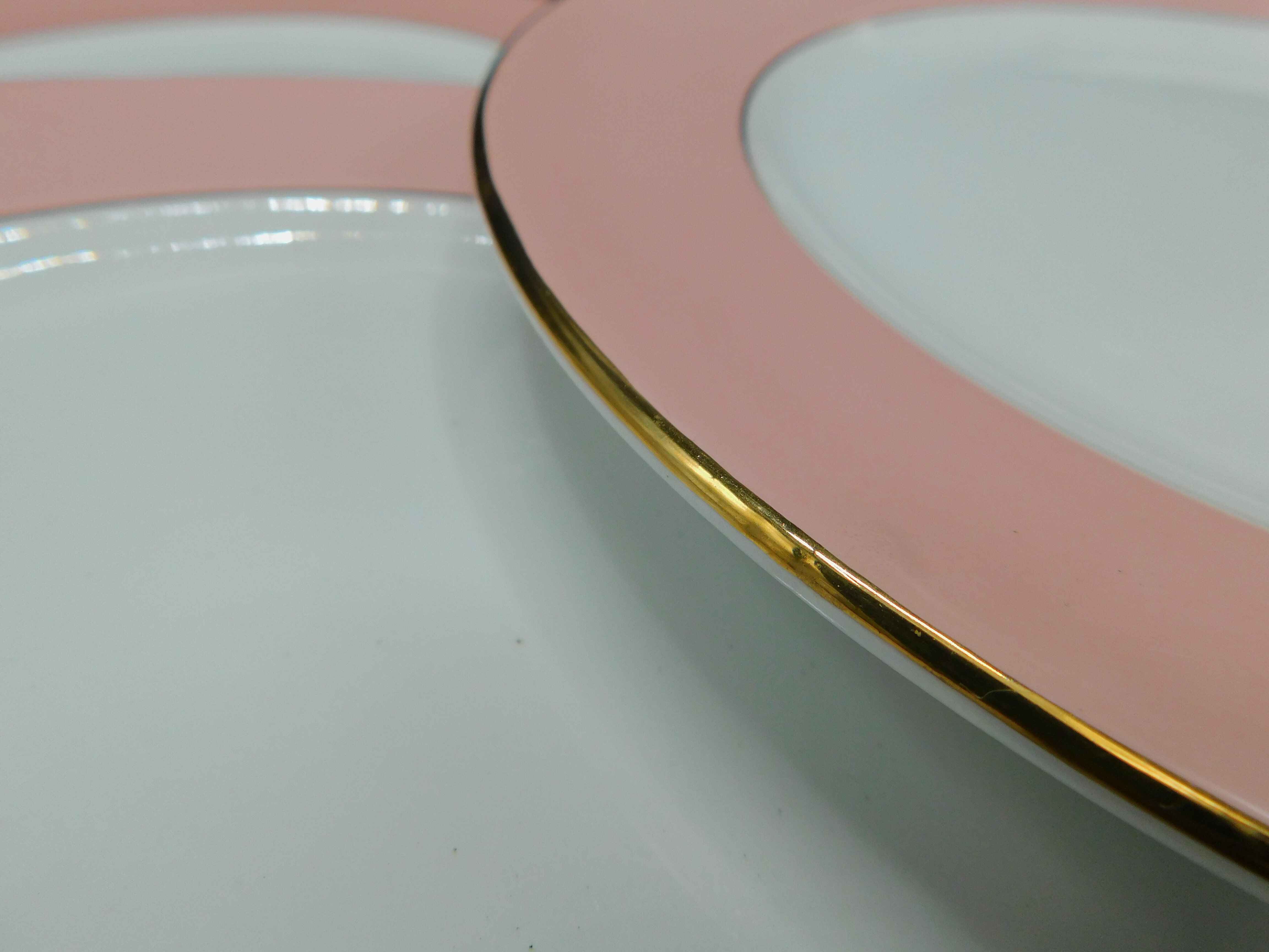 Set de 4 assiettes plates - L'Amandinoise - Rose pastel