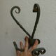 2 wall coat rack in wrought iron with 4 hooks