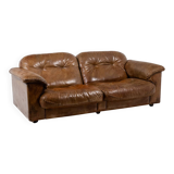 Maison De Sede. Two-seater sofa in buffalo leather. 1970s.