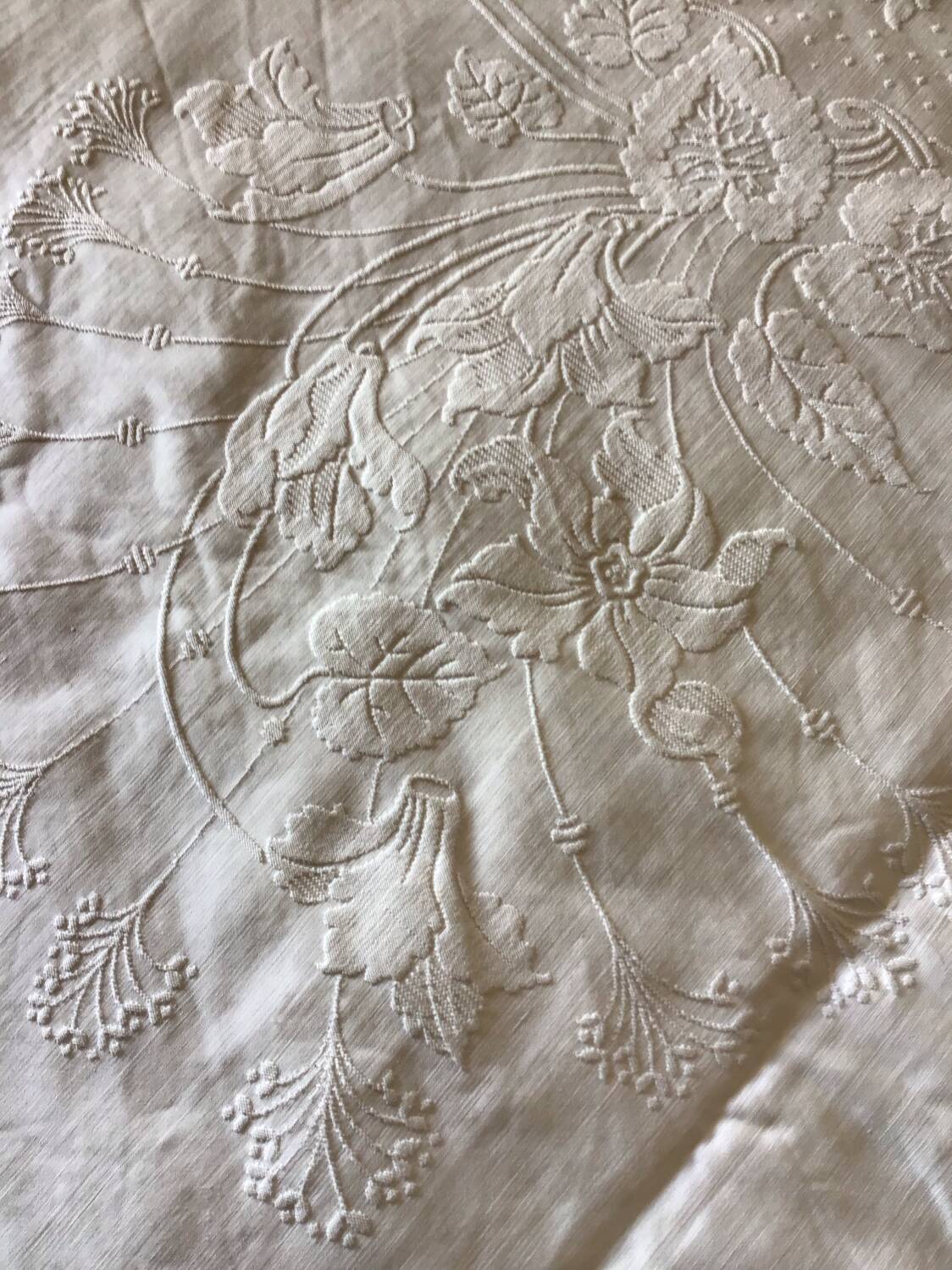 White cotton bedspread