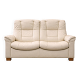 Modern Leather Sofa with Folding Backrest — Adjustable Contemporary Lounge