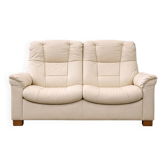 Modern Leather Sofa with Folding Backrest — Adjustable Contemporary Lounge