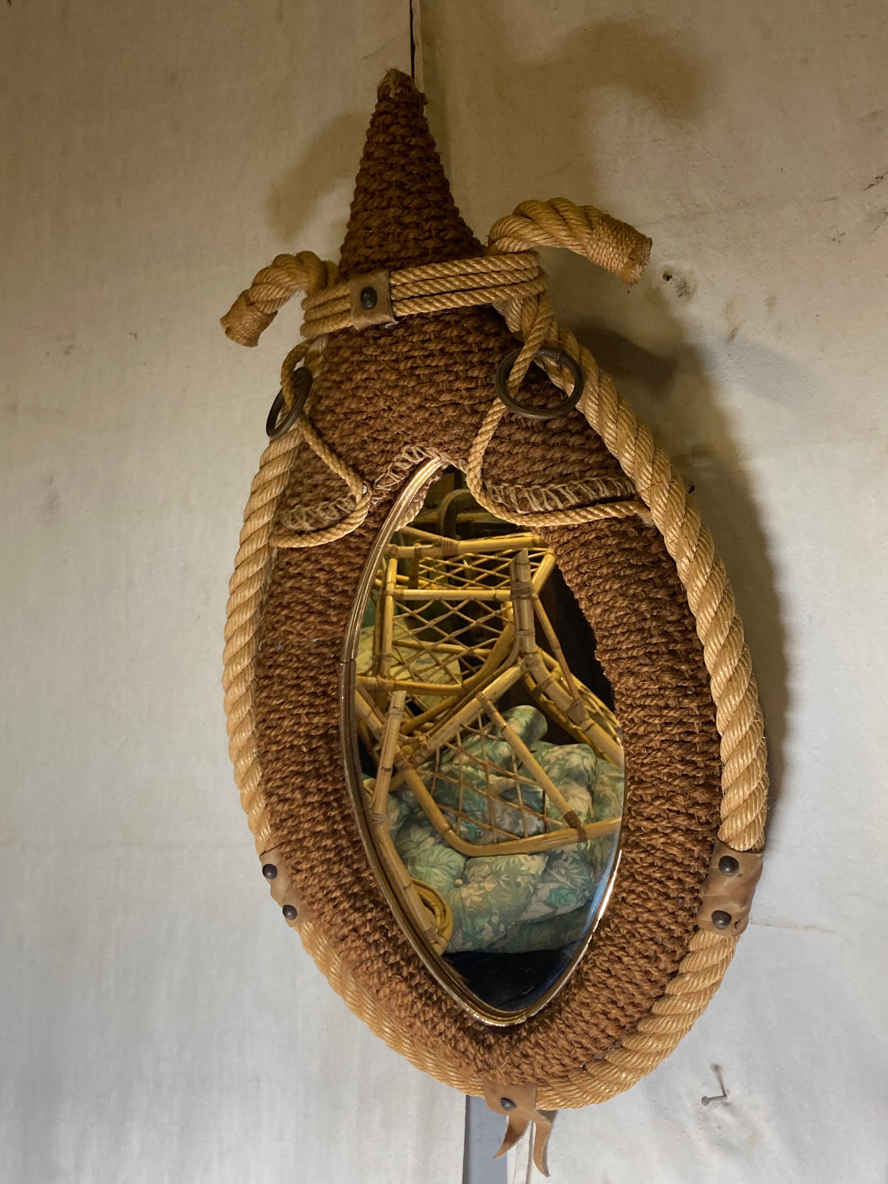 Set of 3 rope mirrors in the spirit of "Audoux and Minet"