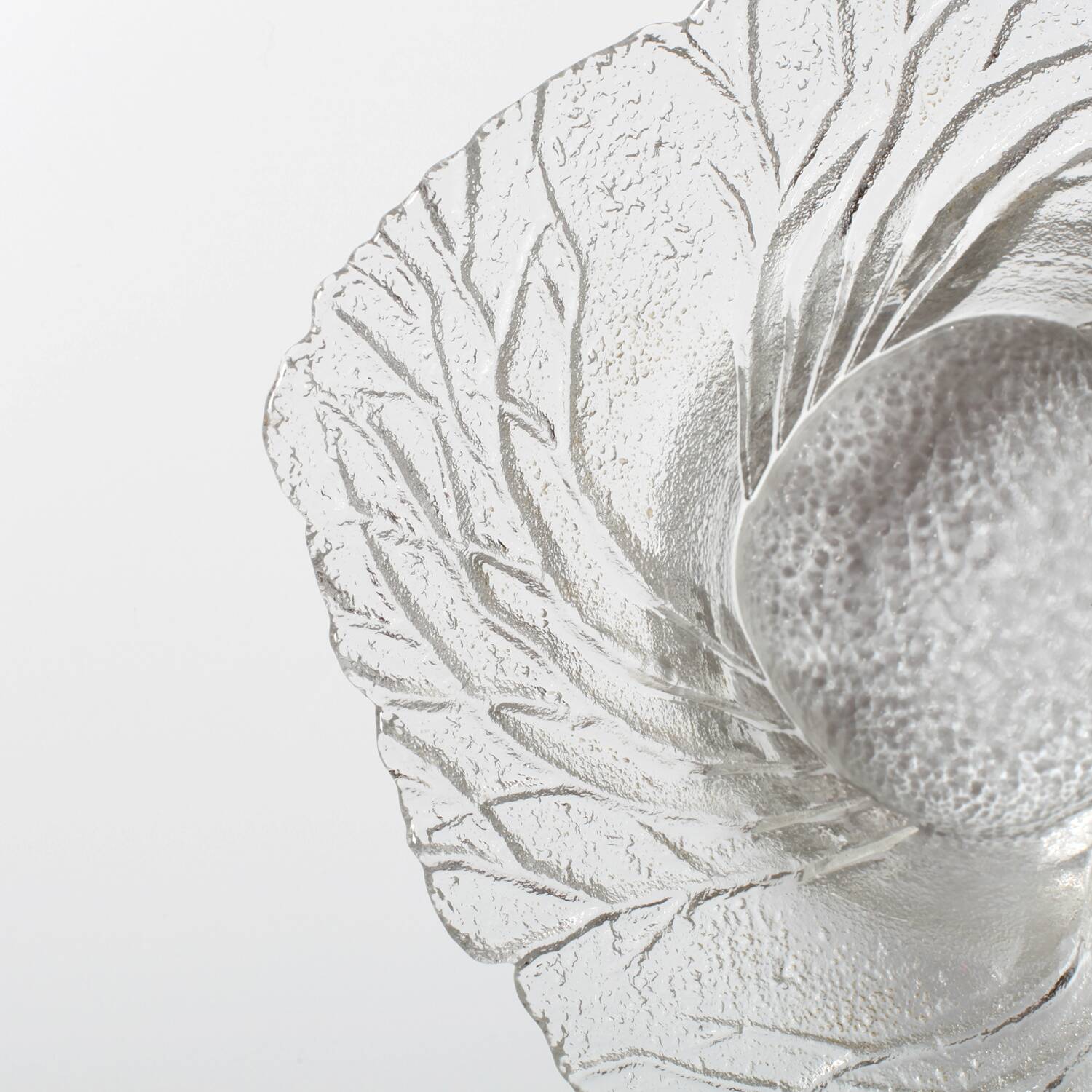 Mid-Century Finnish Glass Bowl: Lasisepät Mäntsälä 'Forest' Design / 1970s
