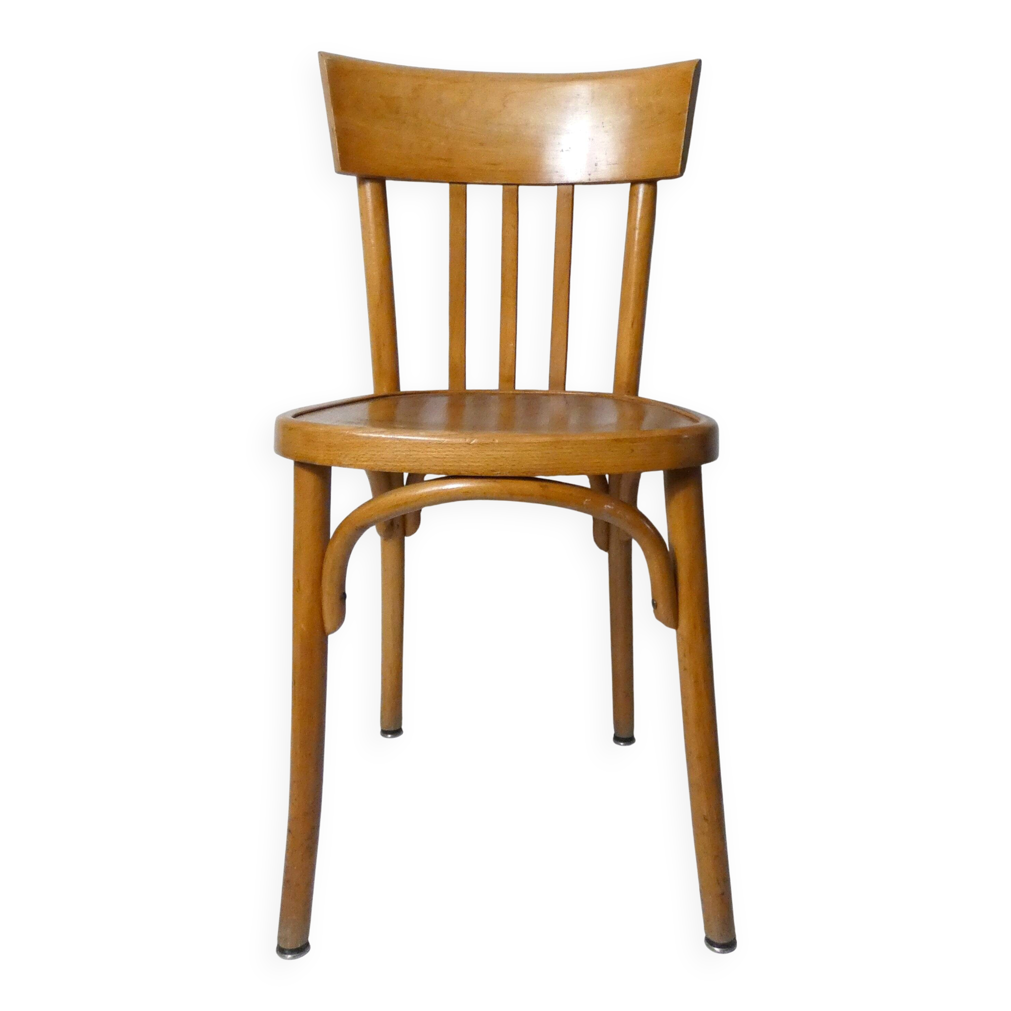 Ancienne chaise bistrot Baumann en bois courbé