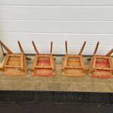 Series of 4 mulched chairs 1950 Roger landault publisher robert sentou