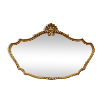 Horizontal vintage shell mirror