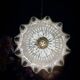 Vintage glass holophane pendant light