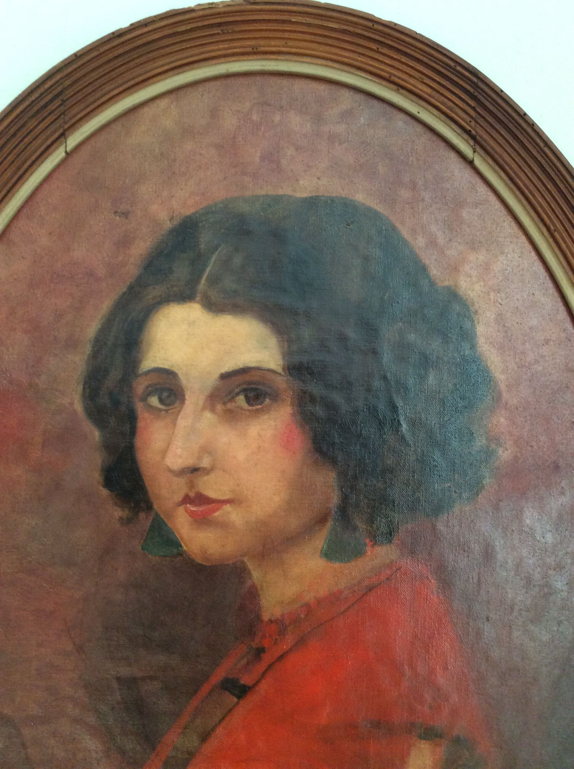 Portrait years 50 oil on canvas 83cmx59cm