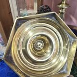 Pair of gilded brass candlesticks