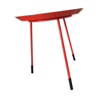 3-foot red metal coffee table Paola Navone for Monoprix