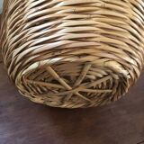 Panier en osier tressé avec couvercle