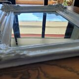 Antique mirror with painted wooden frame