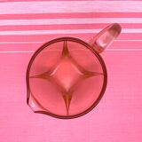 Carafe arrondie Vintage en verre rose