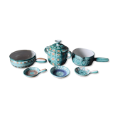 Set of 6 Vallauris ceramic pieces signed Robert Picault