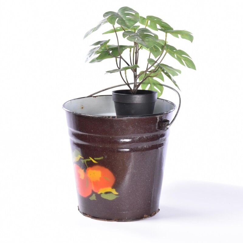 Vintage enameled bucket