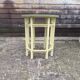 Yellow and green patinated pedestal table by a local artist