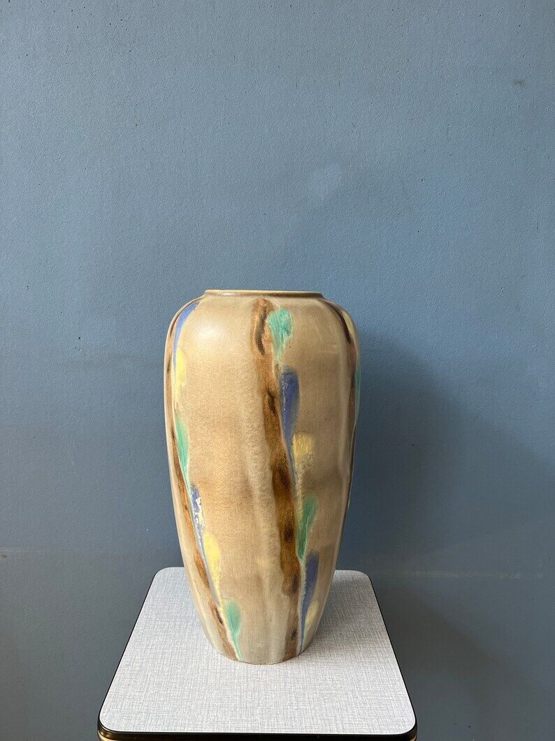 Colored ceramic vase