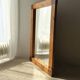 Large Danish pine wall mirror 1970s