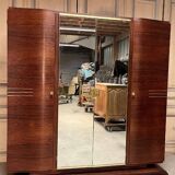 Art Deco wardrobe in rosewood