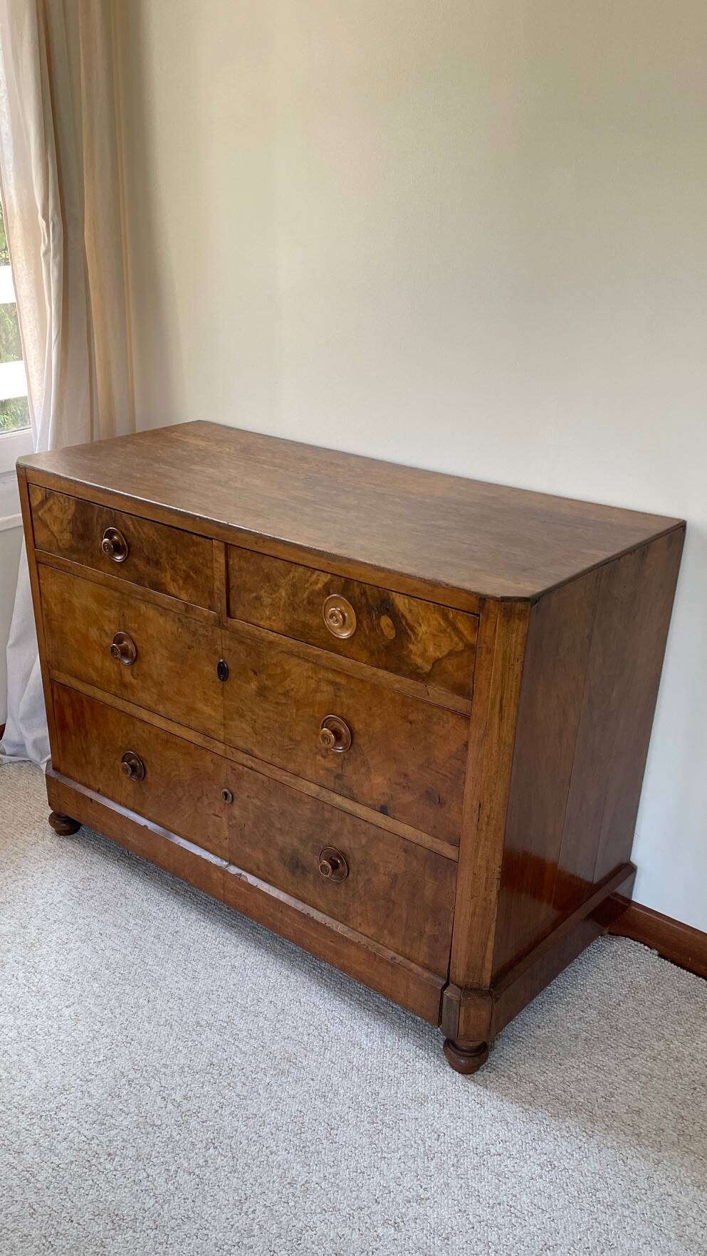 Antique Walnut and Solid Wood Commode