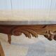 Oval coffee table - carved wood - white veined marble - Regency / Louis XV style