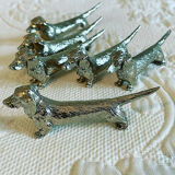 6 doors - vintage dachshund silver metal knife 70