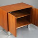 Danish low furniture in teak veneer with two leaves