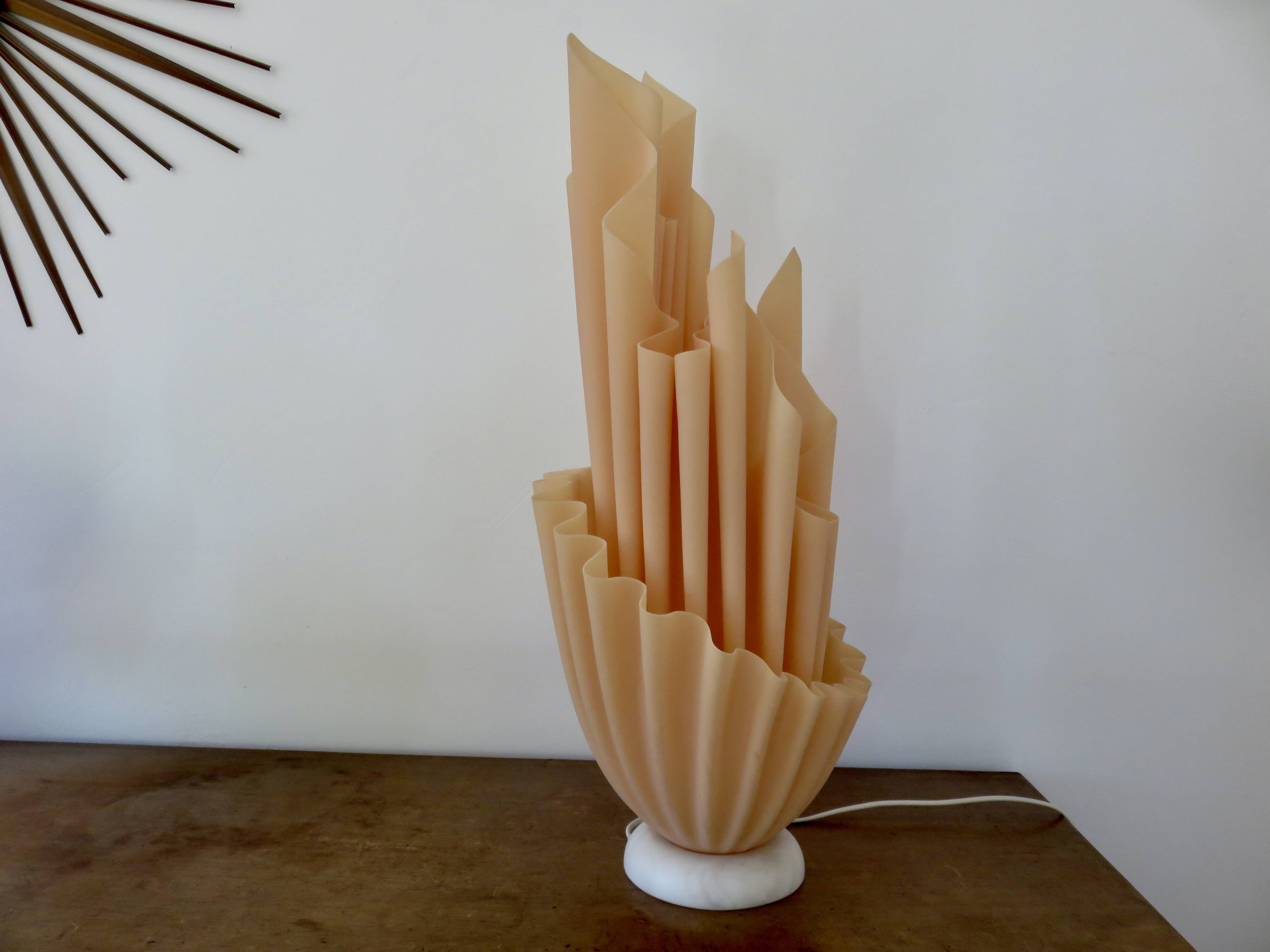 Draped lamp "corolle" by Georgia Jacob, model XXL 65cm, mid century, 70