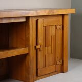 Brutalist grand buffet in solid elm