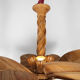 "Flower" chandelier in rattan