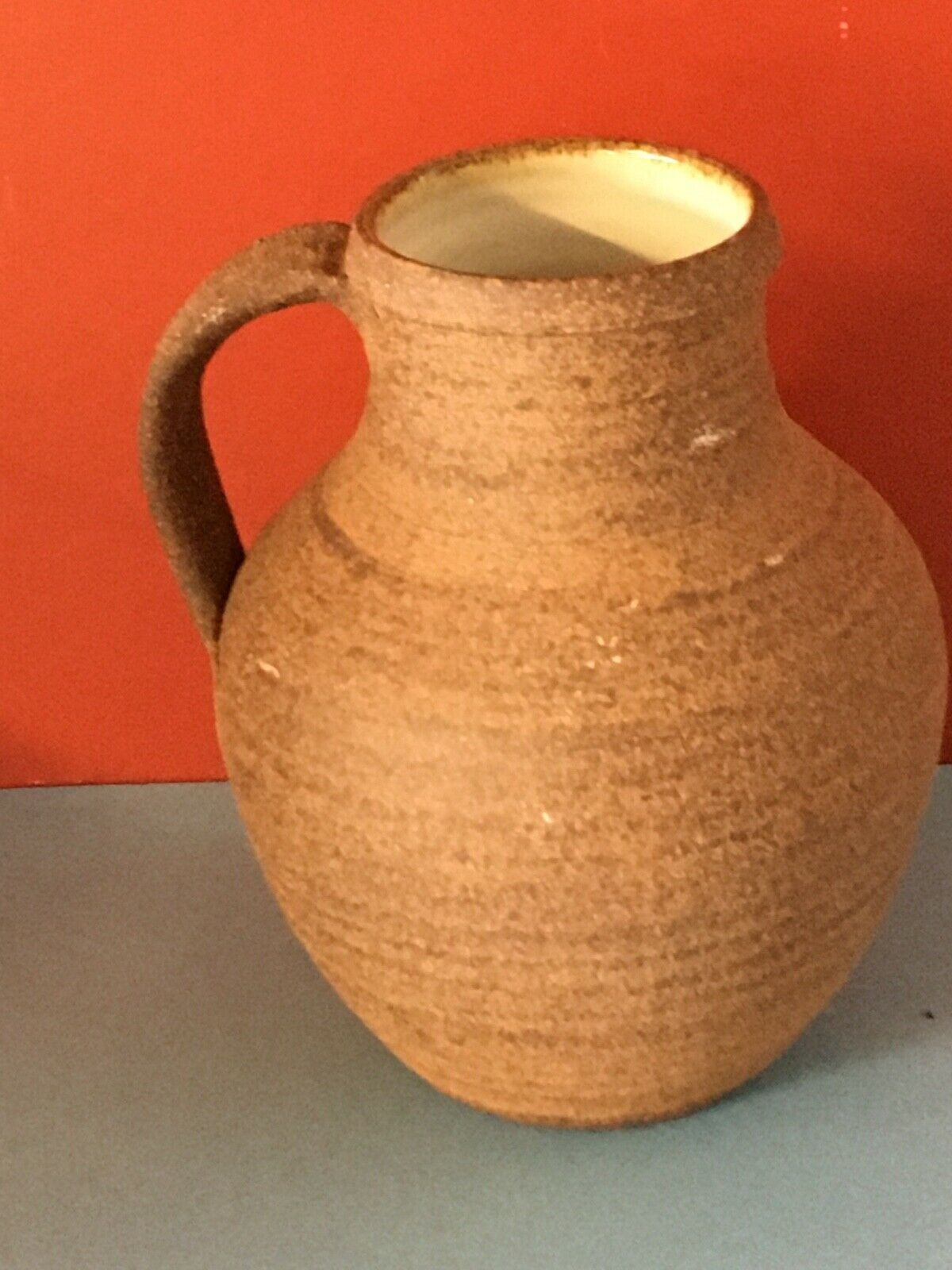 Contemporary ceramic pitcher champtoceaux without beak