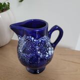 Small enameled ceramic pitcher