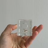 Duo de bougeoirs en cristal