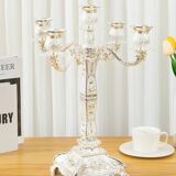 European 5-Head White Candle Holder, Home decor