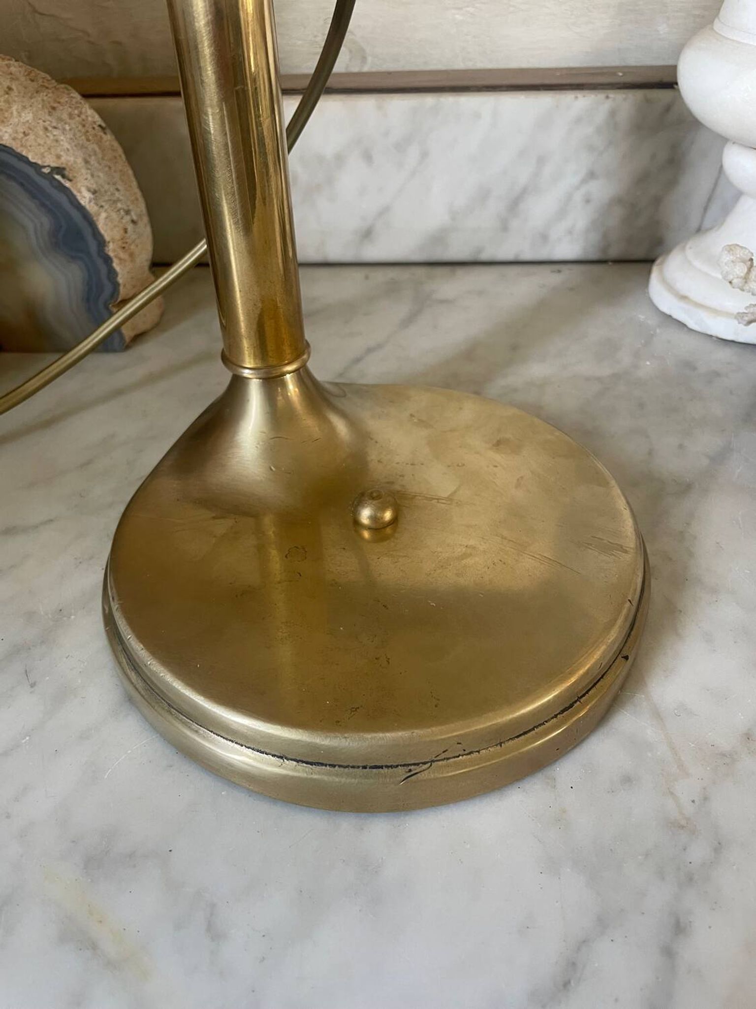 Italian lamp in brass and opaline sliding arm 67cm