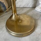 lampe italienne en laiton et opaline bras coulissant 67cm
