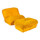 "Patate" armchair/fireside chair and pouffe, Airborne edition, 1970