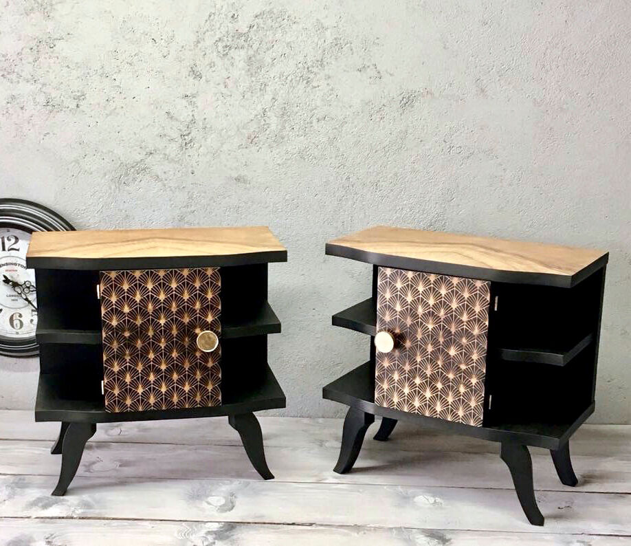 Pair of vintage bedside