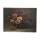 Signed oil on canvas, basket of flowers, early 20th century