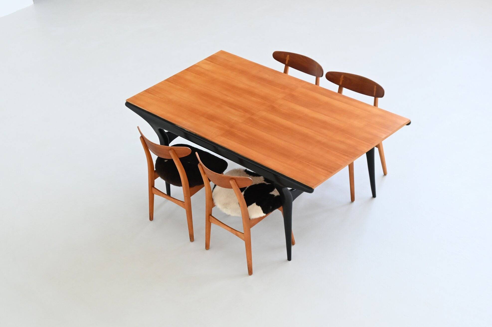 Alfred Hendrickx T4 dining table in beech Belform Belgium 1958